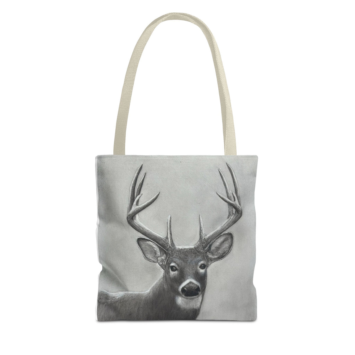 Watcher 1 Art Tote Bag – All-Over Print, Wildlife Deer Artwork, 13"×13"