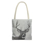 Watcher 1 Art Tote Bag – All-Over Print, Wildlife Deer Artwork, 13"×13"