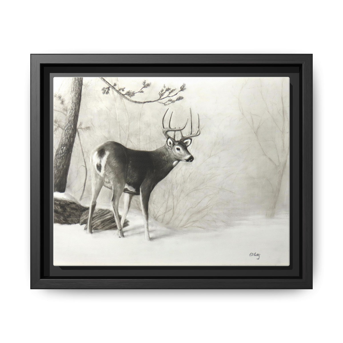 First Snow Matte Canvas, Framed (Multi-color)