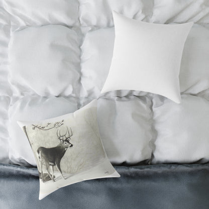 First Snow Square Poly Canvas Pillow