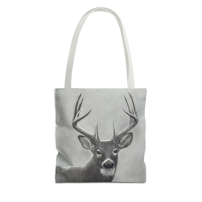 Watcher 1 Art Tote Bag – All-Over Print, Wildlife Deer Artwork, 13"×13"