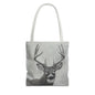 Watcher 1 Art Tote Bag – All-Over Print, Wildlife Deer Artwork, 13"×13"