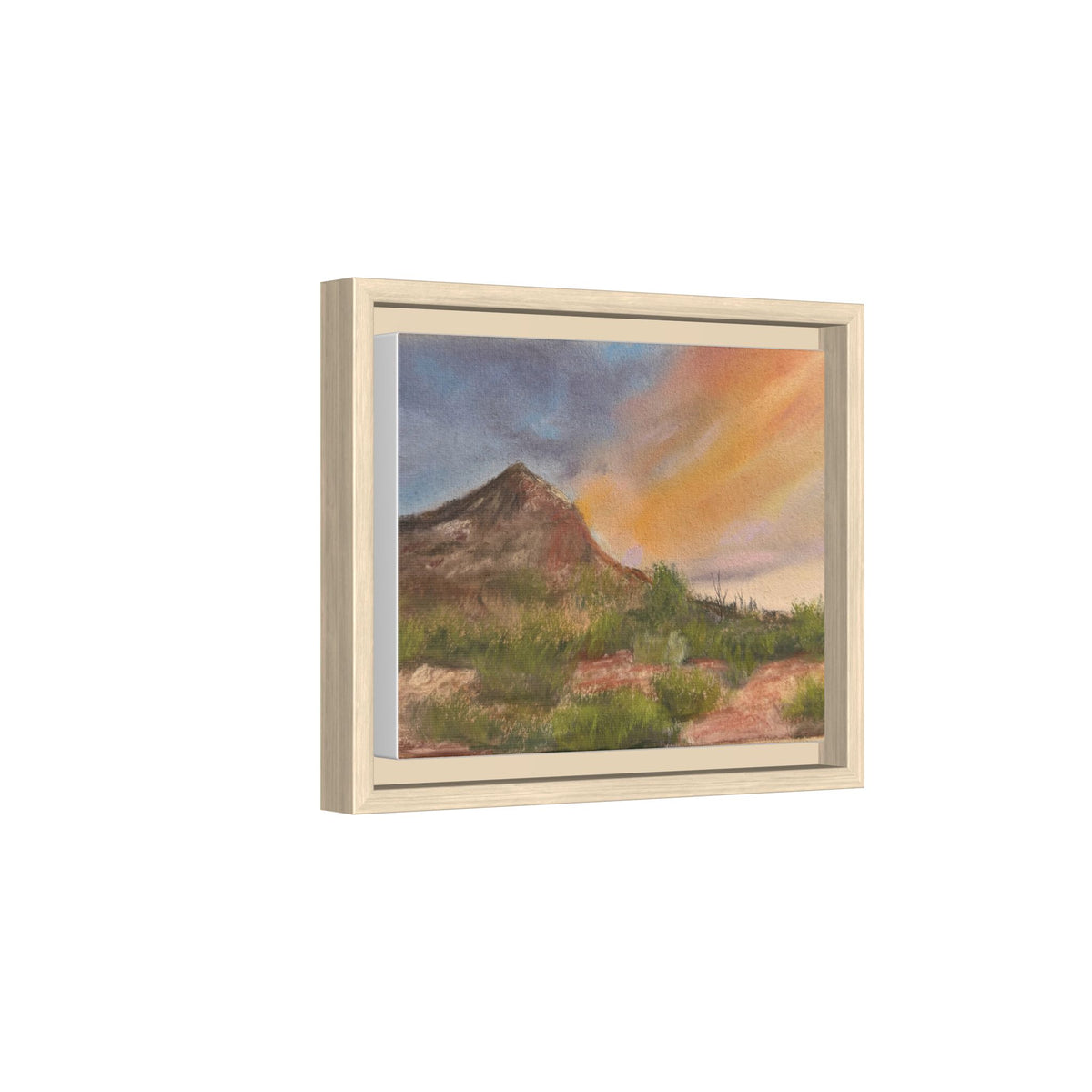Sandhills Glow Matte Canvas, Framed (Multi-color)