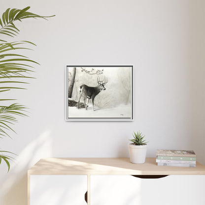 First Snow Matte Canvas, Framed (Multi-color)