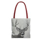 Watcher 1 Art Tote Bag – All-Over Print, Wildlife Deer Artwork, 13"×13"