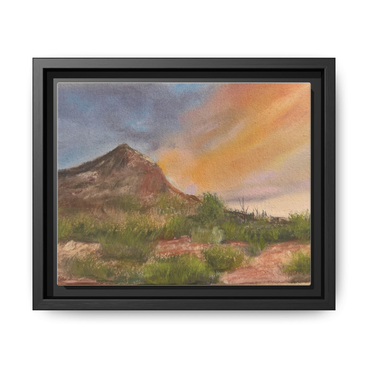 Sandhills Glow Matte Canvas, Framed (Multi-color)