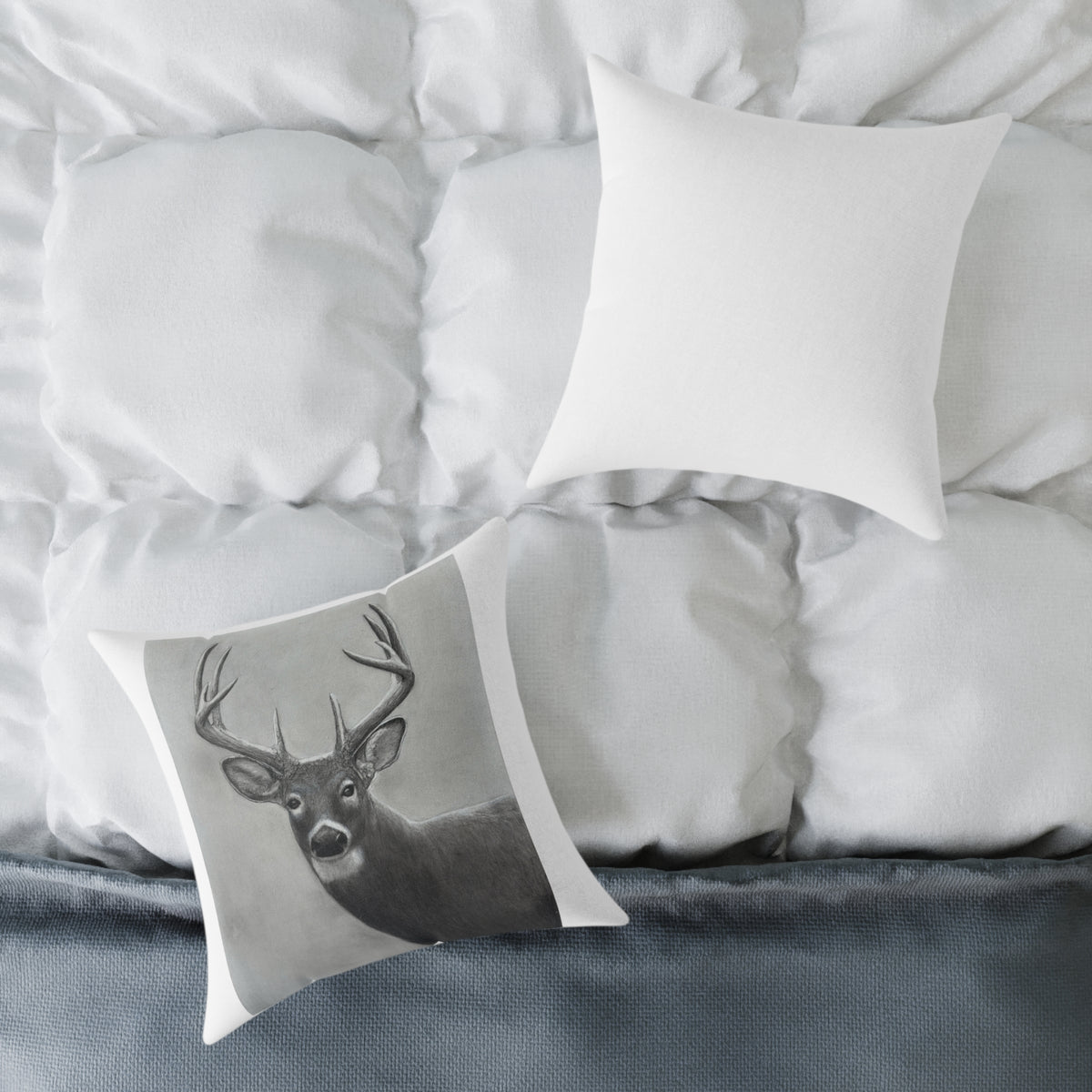 Watcher 1 Square Poly Canvas Pillow