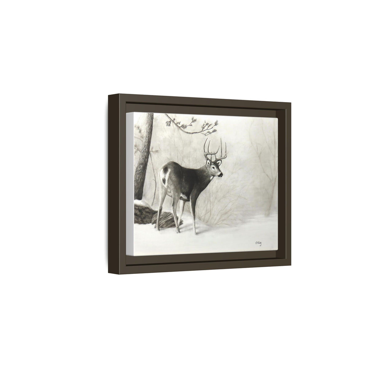 First Snow Matte Canvas, Framed (Multi-color)