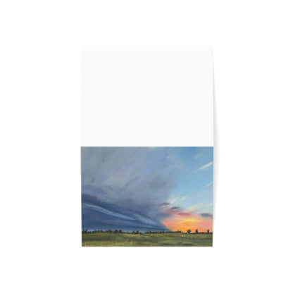 Storm At Sunset Greeting Cards (1, 10, 30, and 50pcs)