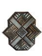 Wood mosaic wall decor