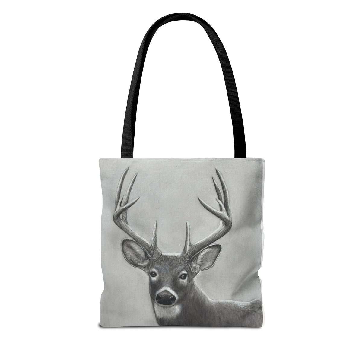 Watcher 1 Art Tote Bag – All-Over Print, Wildlife Deer Artwork, 13"×13"