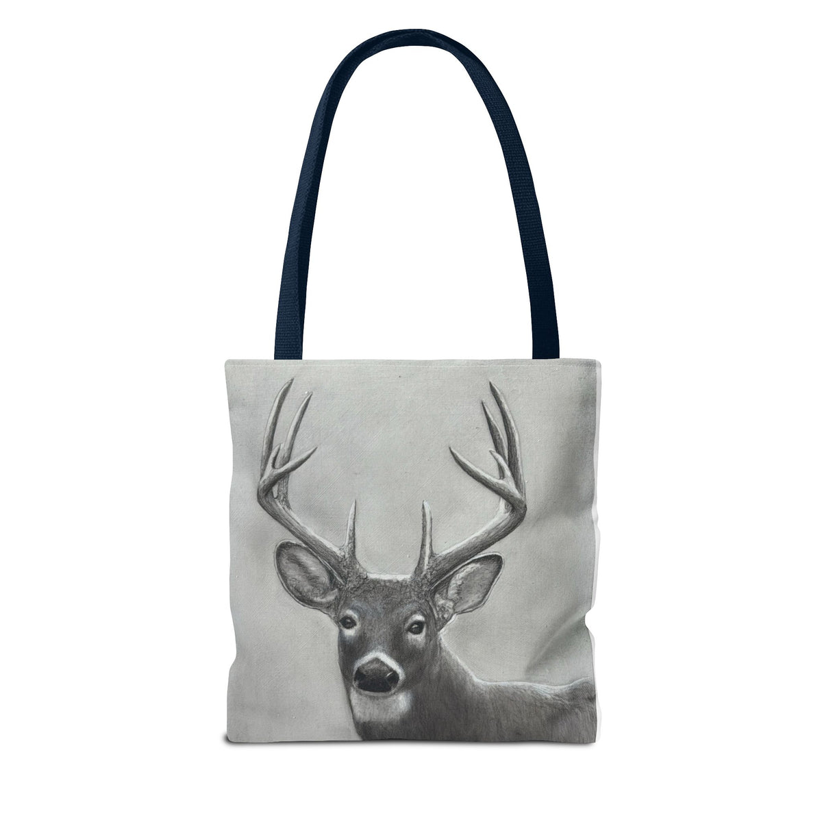 Watcher 1 Art Tote Bag – All-Over Print, Wildlife Deer Artwork, 13"×13"