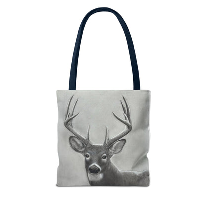 Watcher 1 Art Tote Bag – All-Over Print, Wildlife Deer Artwork, 13"×13"