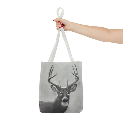 Watcher 1 Art Tote Bag – All-Over Print, Wildlife Deer Artwork, 13"×13"