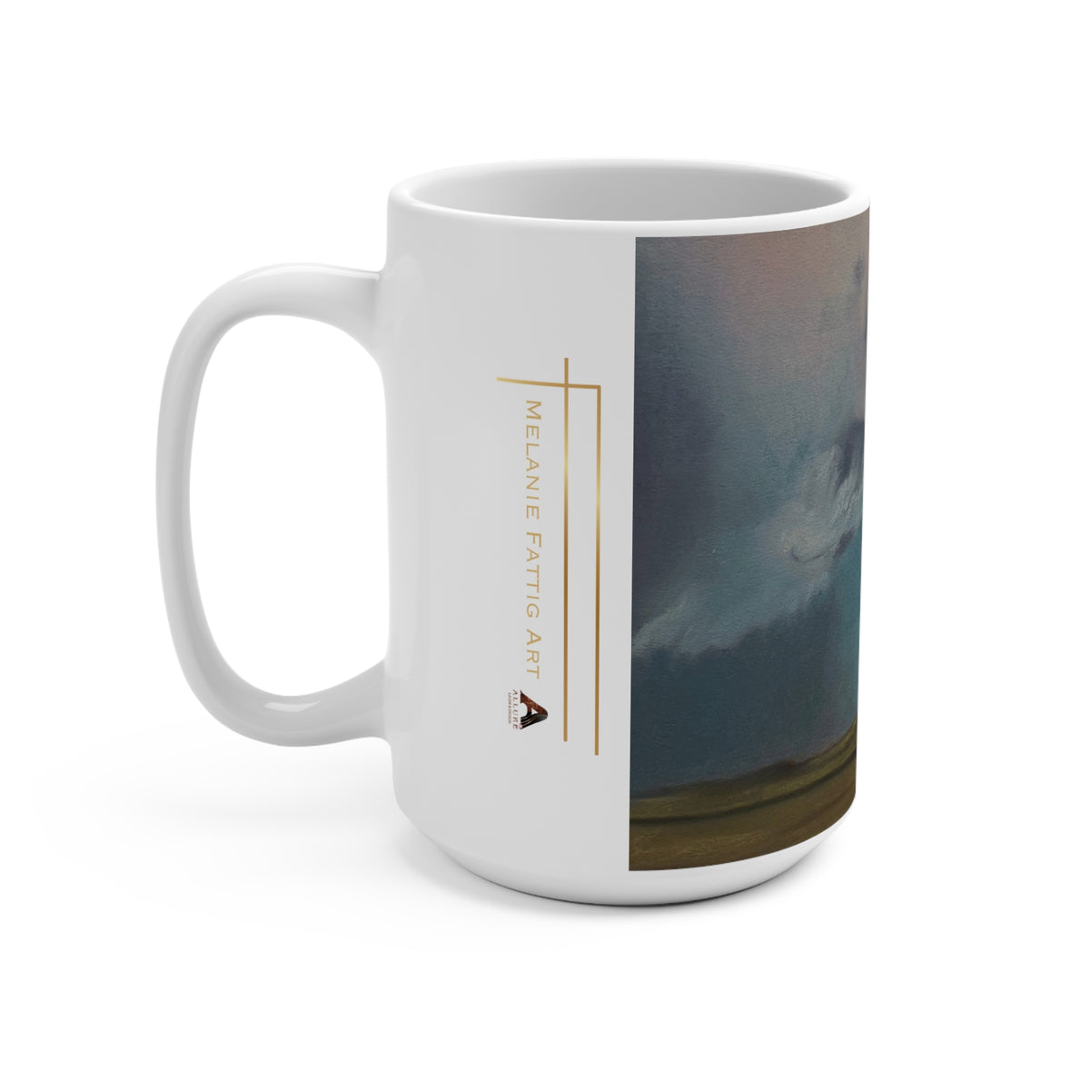 Prairie Storm Art Mug – Seascape Landscape Painting, 15oz