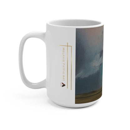 Prairie Storm Art Mug – Seascape Landscape Painting, 15oz