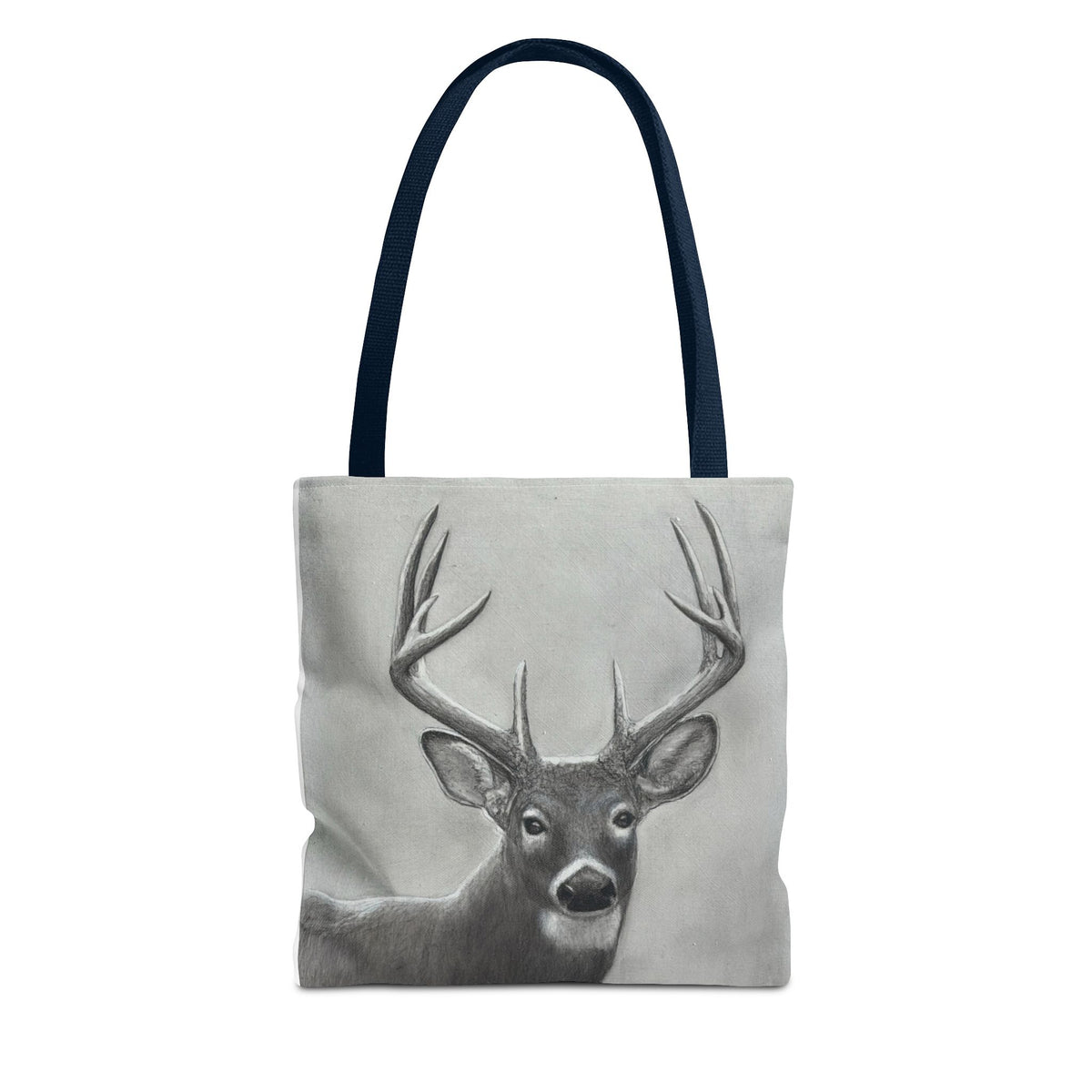 Watcher 1 Art Tote Bag – All-Over Print, Wildlife Deer Artwork, 13"×13"