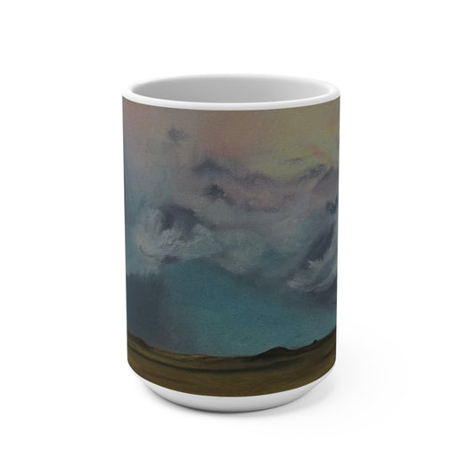 Prairie Storm Art Mug – Seascape Landscape Painting, 15oz