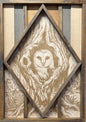 Watcher in the Wood – dimensional laser engraved barn owl wall art in mixed reclaimed woods